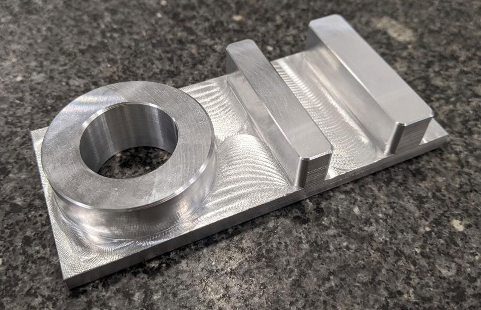 cnc machined part with chatter